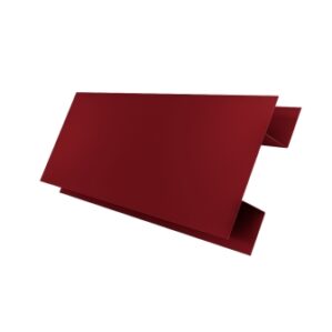 Планка H-образная БХ new 0,45 PE с пленкой RAL 3003 рубиново-красный (3м)